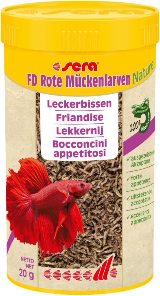 Aquariendeko sera FD Rote Mückenlarven nature 250 ml
