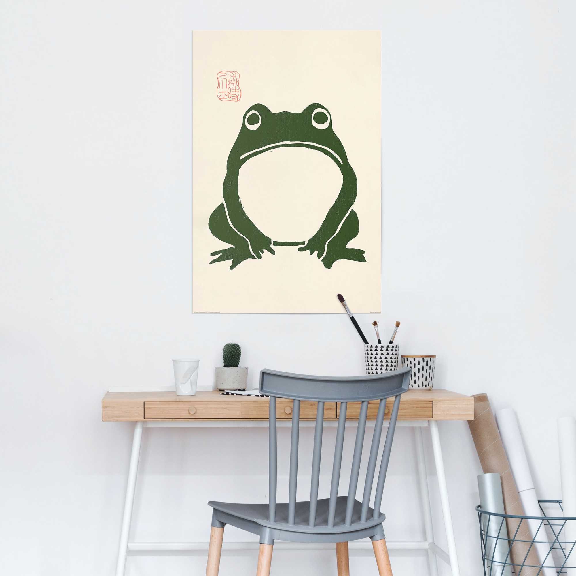 Reinders! Poster Matsumoto Hoji - Frog, Gemälde (1 St), Wohnzimmer - Beige - Bilderdruckpapier - Berühmte Künstler -61x91,5 cm
