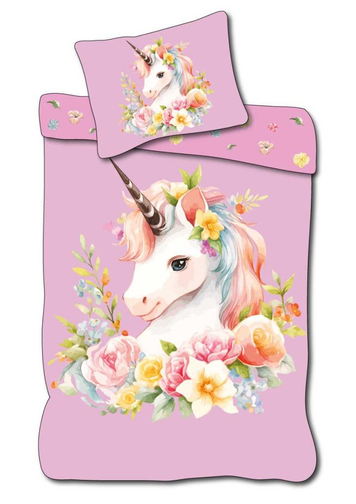 einhorn Bettwäsche Einhorn Wreath Bettbezug 140×200 günstig online kaufen