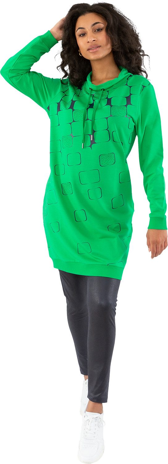 Gio Milano Sweatkleid G29-5106, Gio Milano Kleid mit Rautendruck und Strass günstig online kaufen