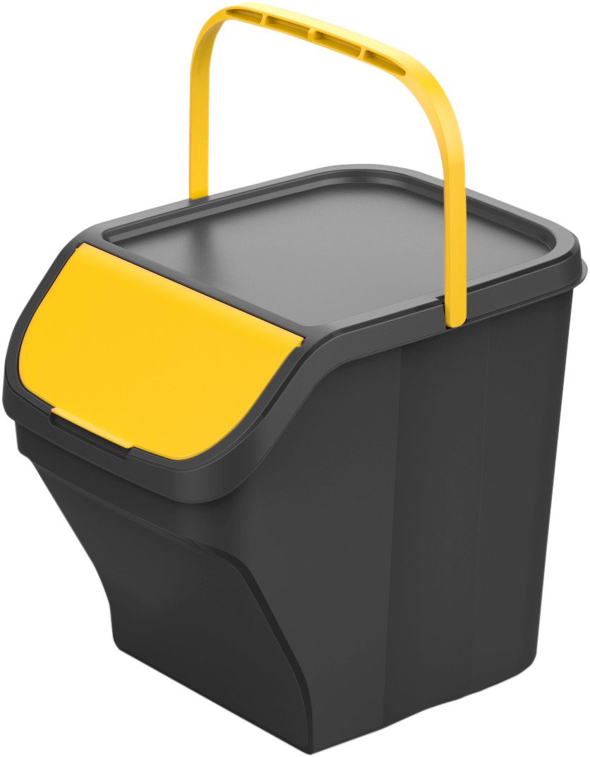 Gardissimo Mülltrennsystem Stack gelb Mülleimer Mülltrenner Abfalleimer Müllsortierer 25 Liter, 25 Liter Fassungsvermögen / stapelbar