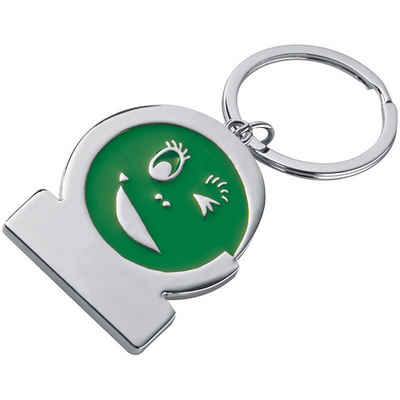 Livepac Office Schlüsselanhänger Schlüsselanhänger "Gesicht" / Farbe: grün