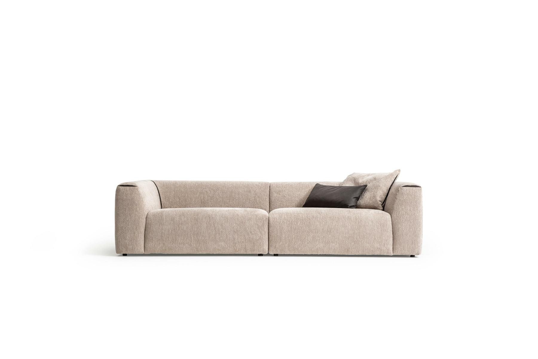 Xlmoebel Sofa Textil-Sofa in elegantem Design für modernes Wohnzimmer, 1 Teile, Hergestellt in Europa