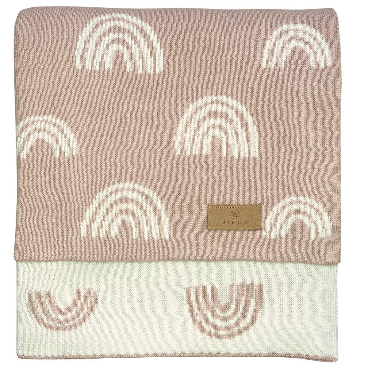 Babydecke DIKOS® Babydecke Baumwolle – Regenbögen – 100 % Bio Baumwolle, DIKOS, PREMIUM Qualität atmungsaktiv, nachhaltig, plastikfrei, kuschelweich