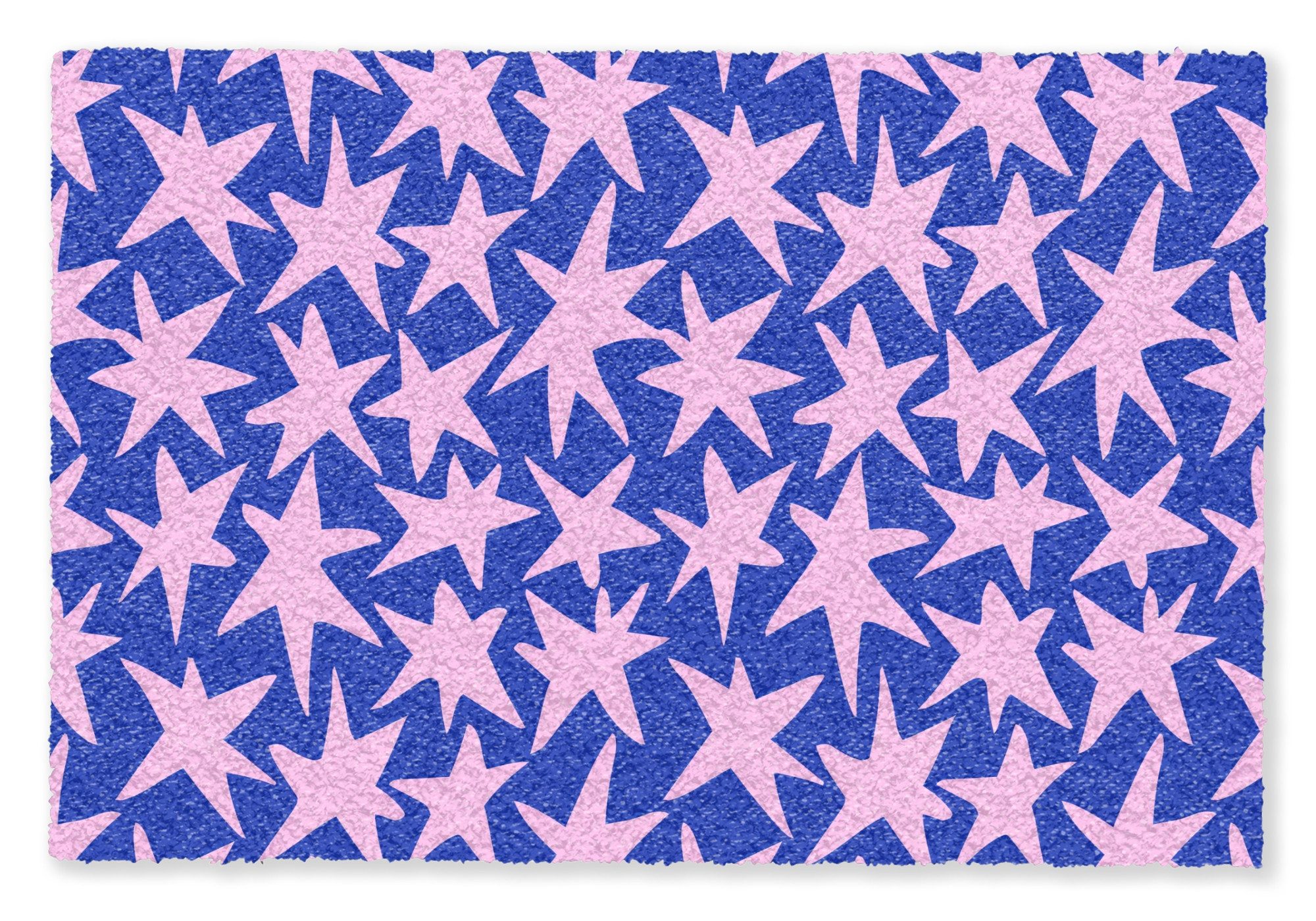 MuchoWow Fußmatte Modern - Sterne - Blau, Rechteckig, innen Schmutzfangmatte, Tür, Schmutzfänger Flur, Teppich 60x40 cm