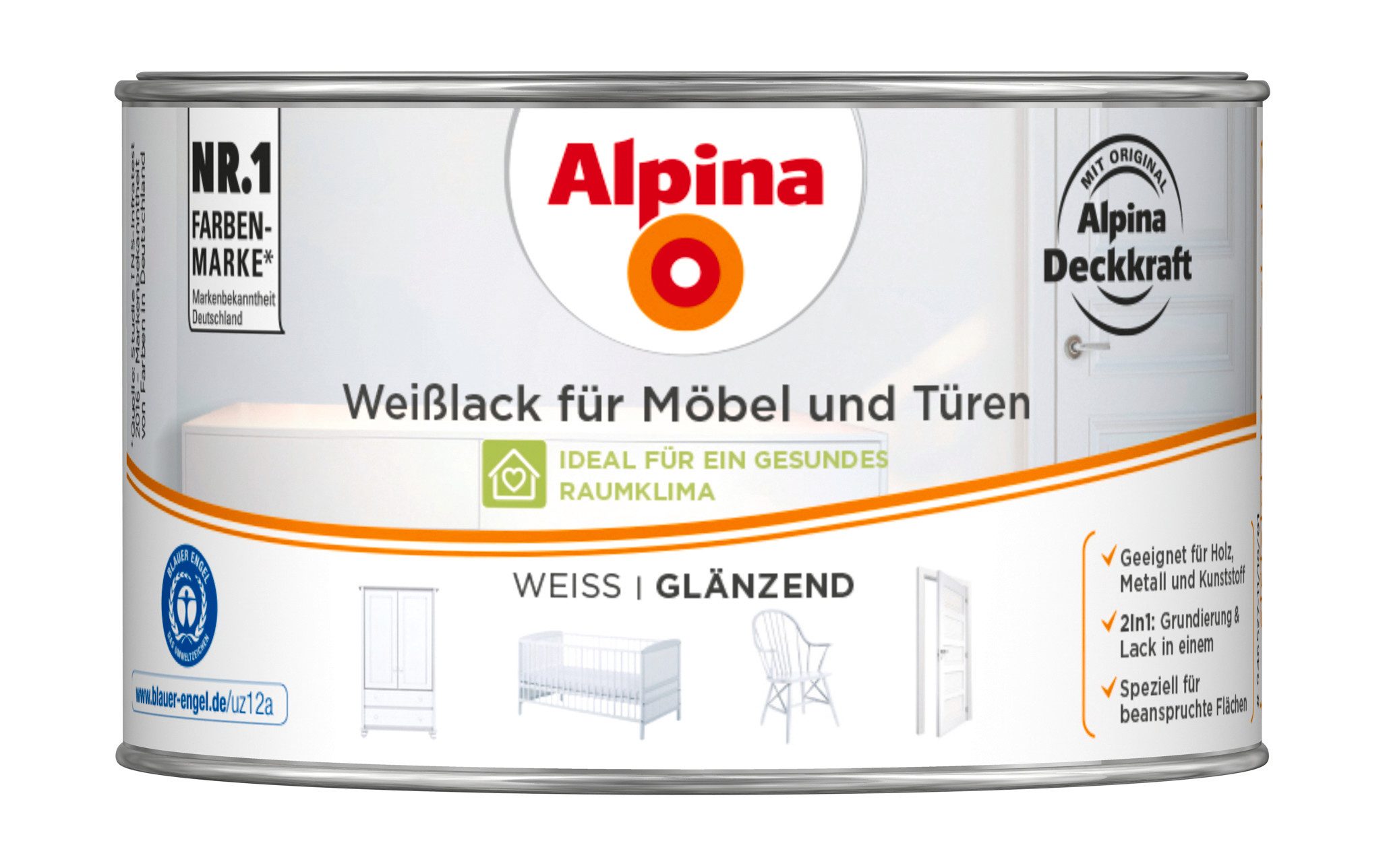 Alpina Weißlack Weißlack für Möbel und Türen