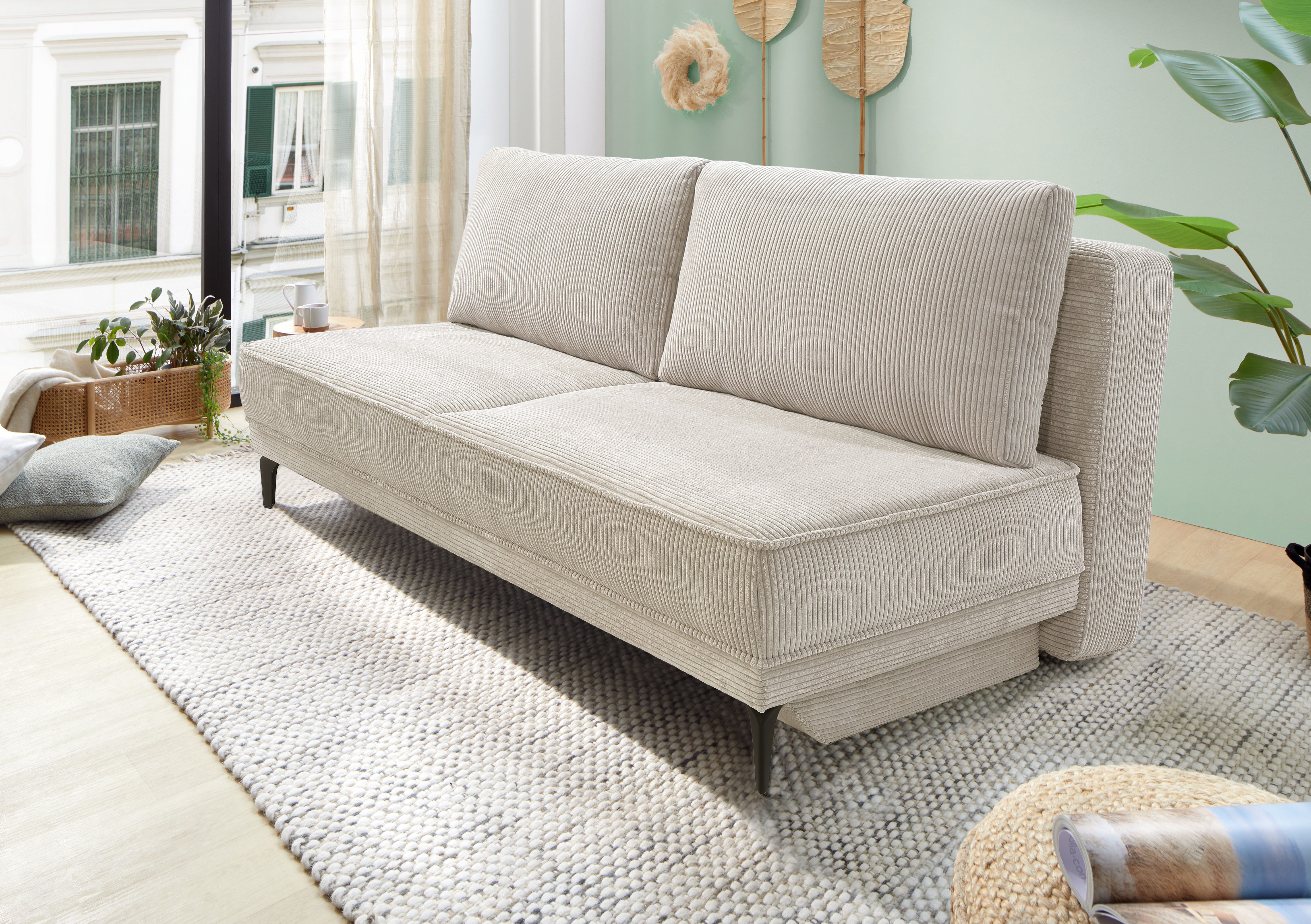Jockenhöfer Gruppe Schlafsofa Maestro, B: 203 cm, Liegefl. 161x200 cm, Dauerschläfer, mit Schlaffunktion & Bettkasten, Tonnentaschenfederkern