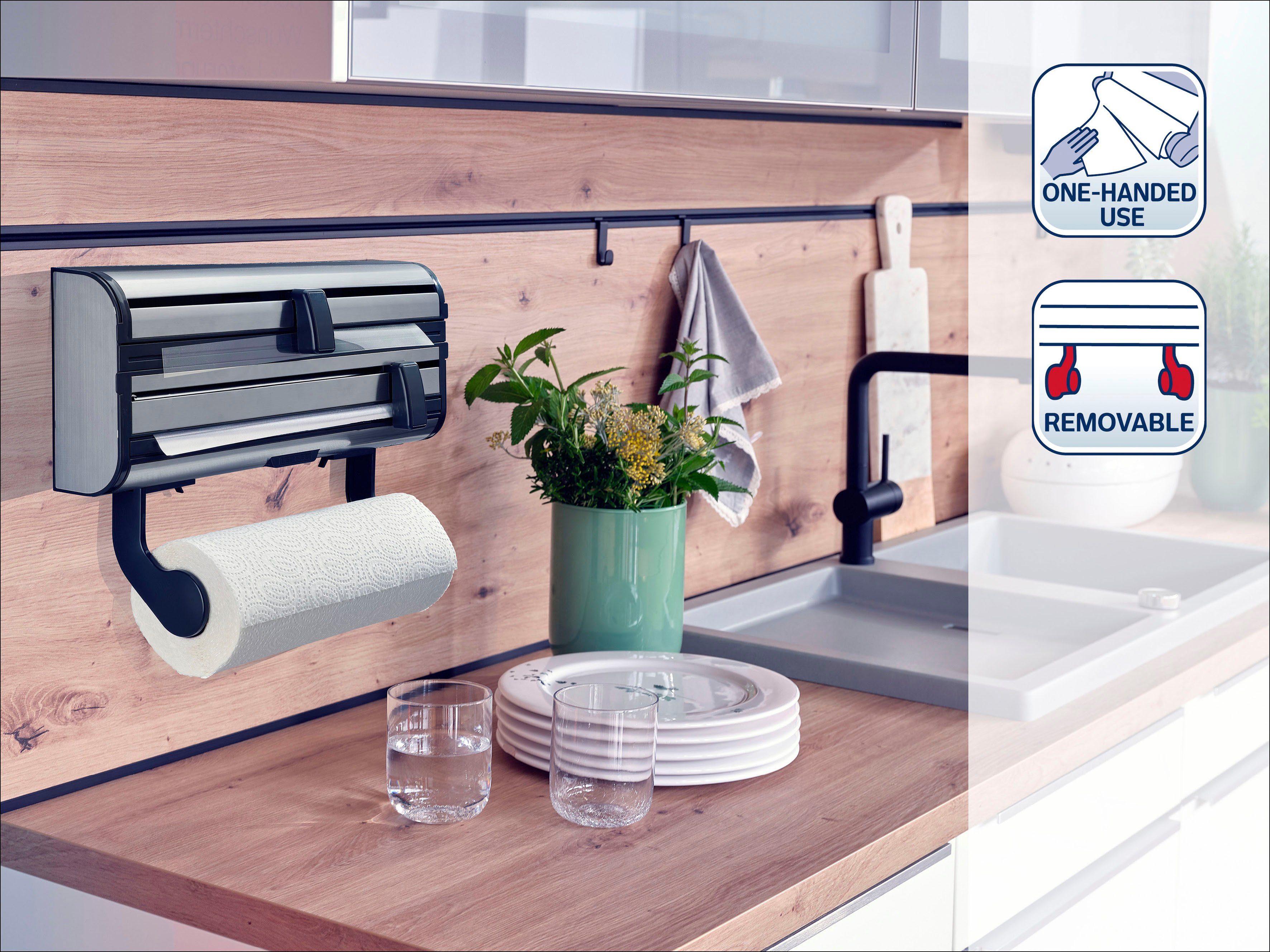 Leifheit Wandrollenhalter Parat Royal, (1-St), messerscharfe Klingen, leich günstig online kaufen