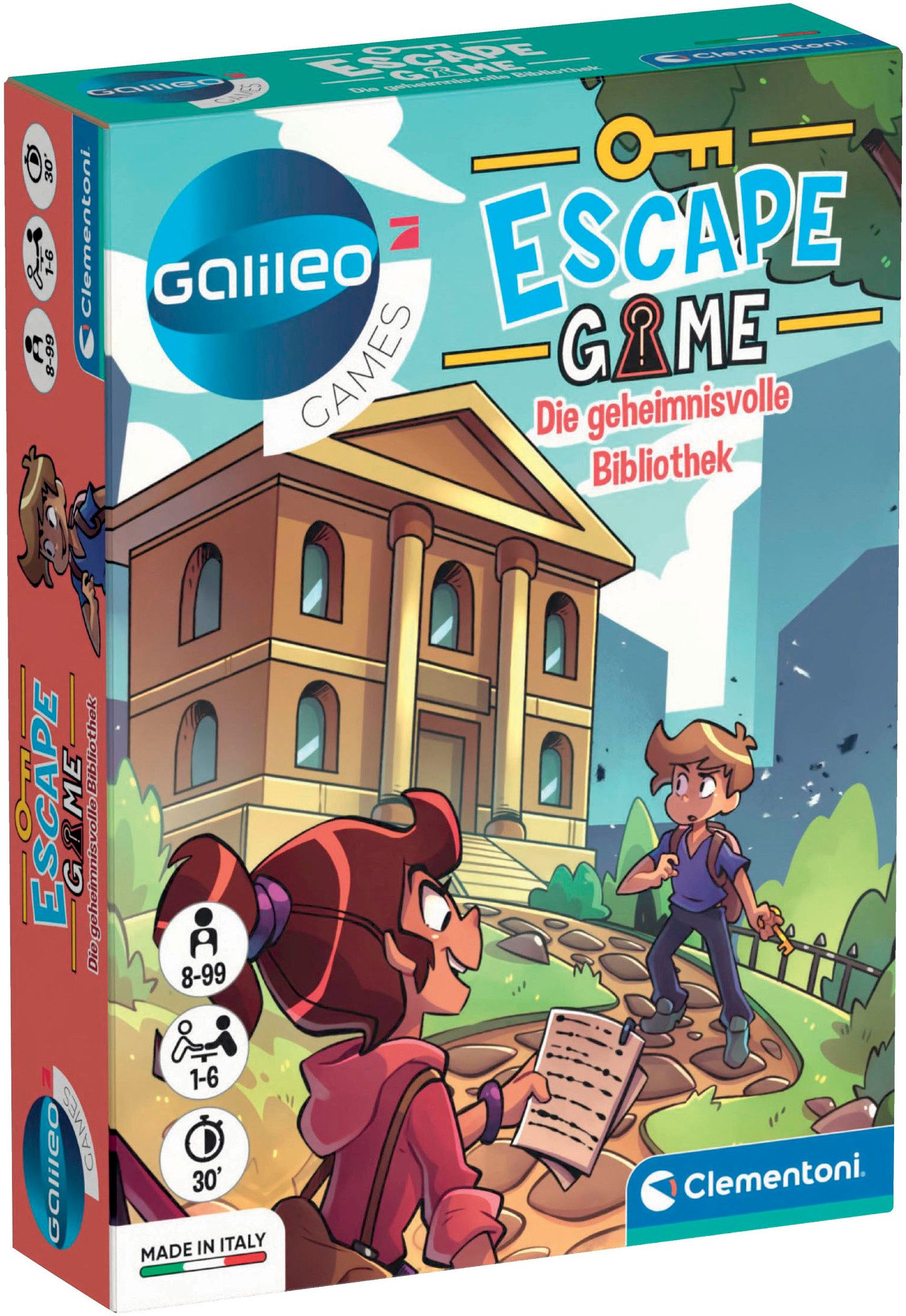 Clementoni® Spiel Galileo Games, Escape Games, Die geheimnisvolle Bibliothek, Made in Europe