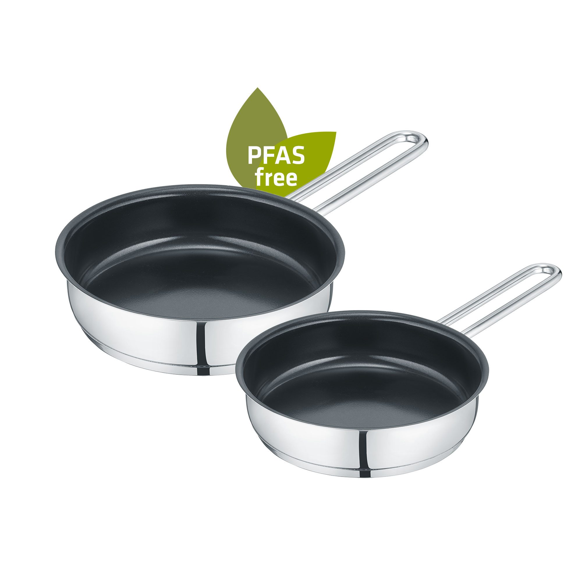 Berndes Сковороды-Set Mini Жаровни-Set 14 und 16 cm, Edelstahl, PFAS-frei - b.mini, Edelstahl
