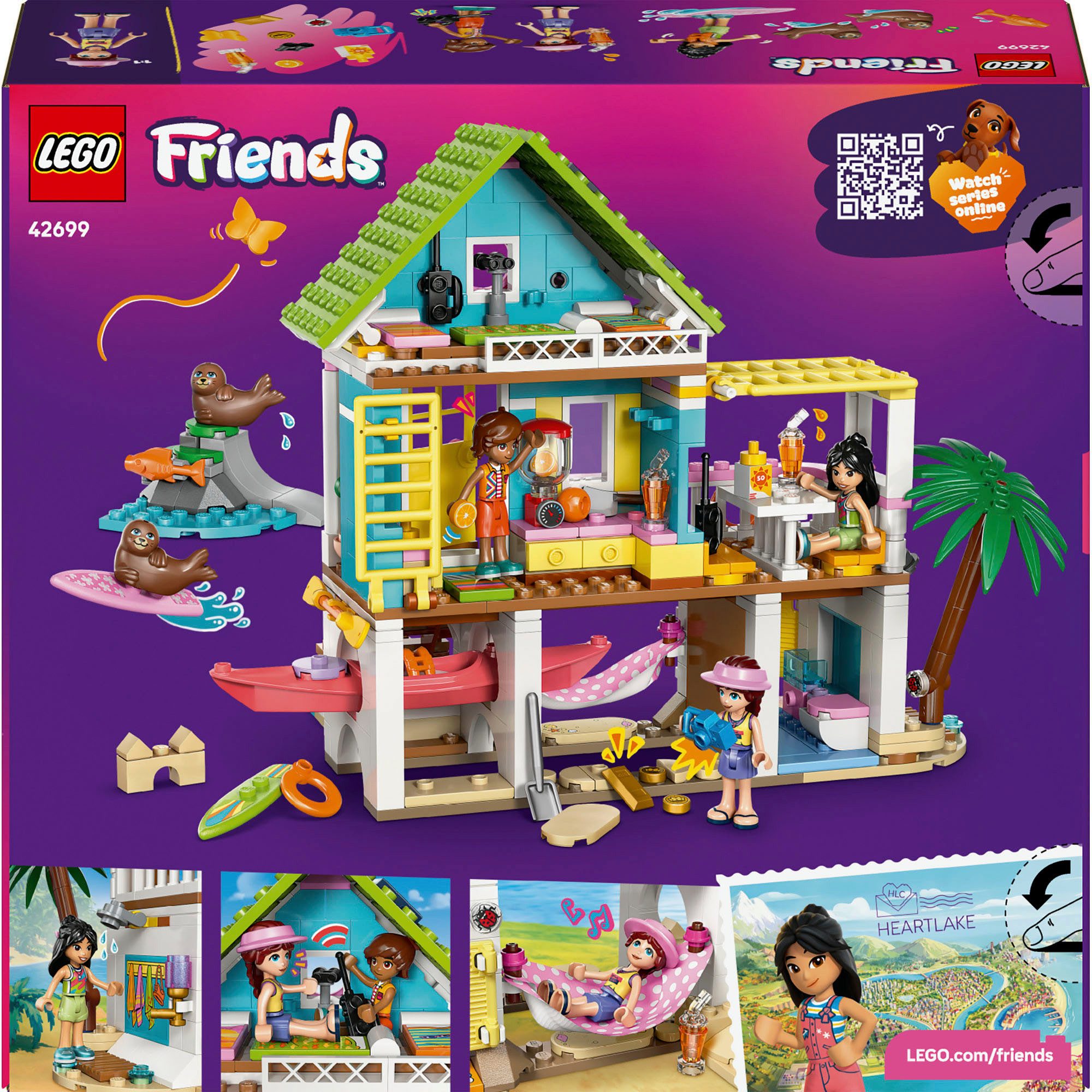 LEGO® Strandhaus mit Robben (42699), LEGO Friends Konstruktionsspielsteine, günstig online kaufen