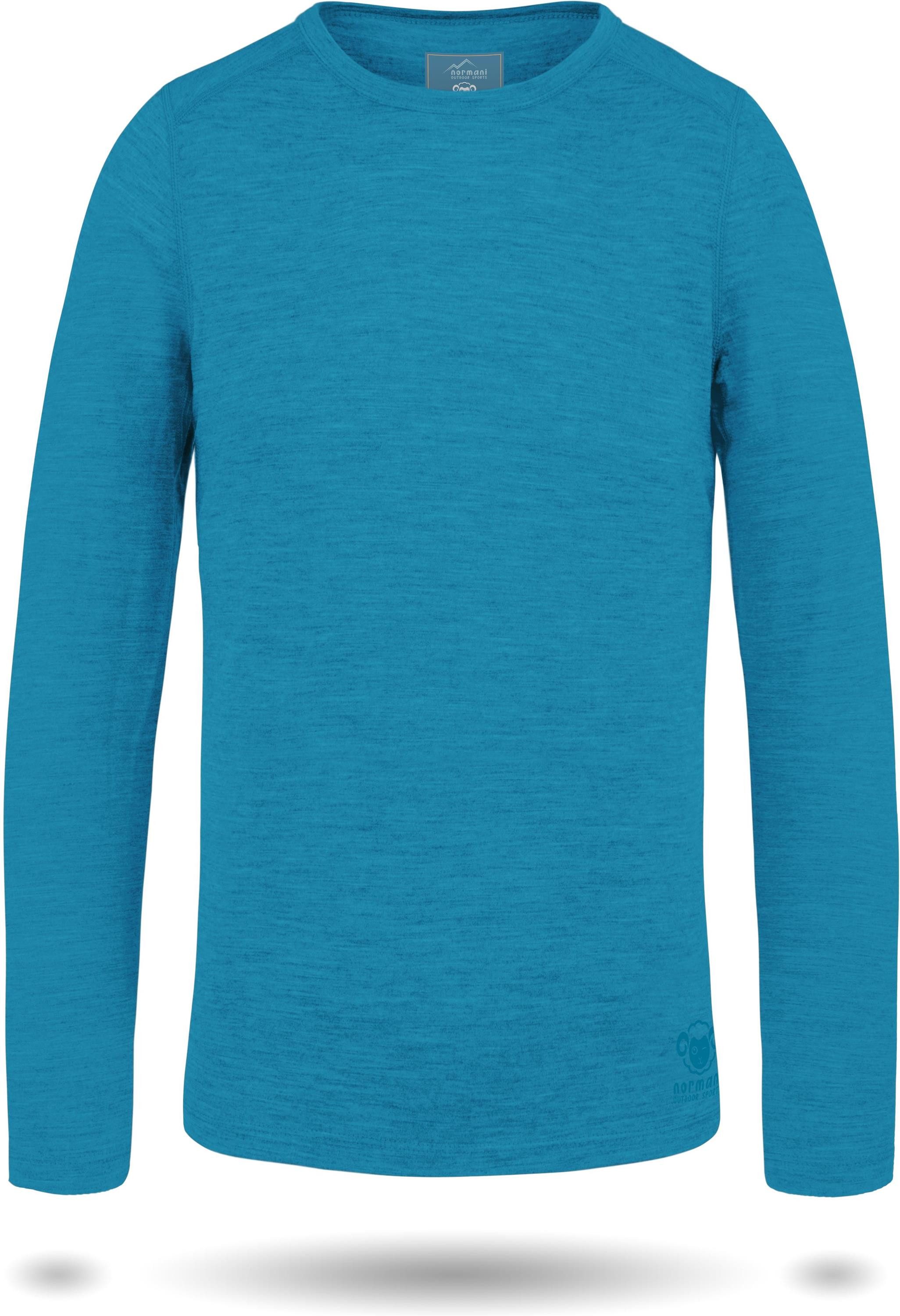 normani Funktionsshirt Kinder Merino Langarm Broome Thermounterwäsche aus 100% Bio-Merinowolle für Junge und Mädchen