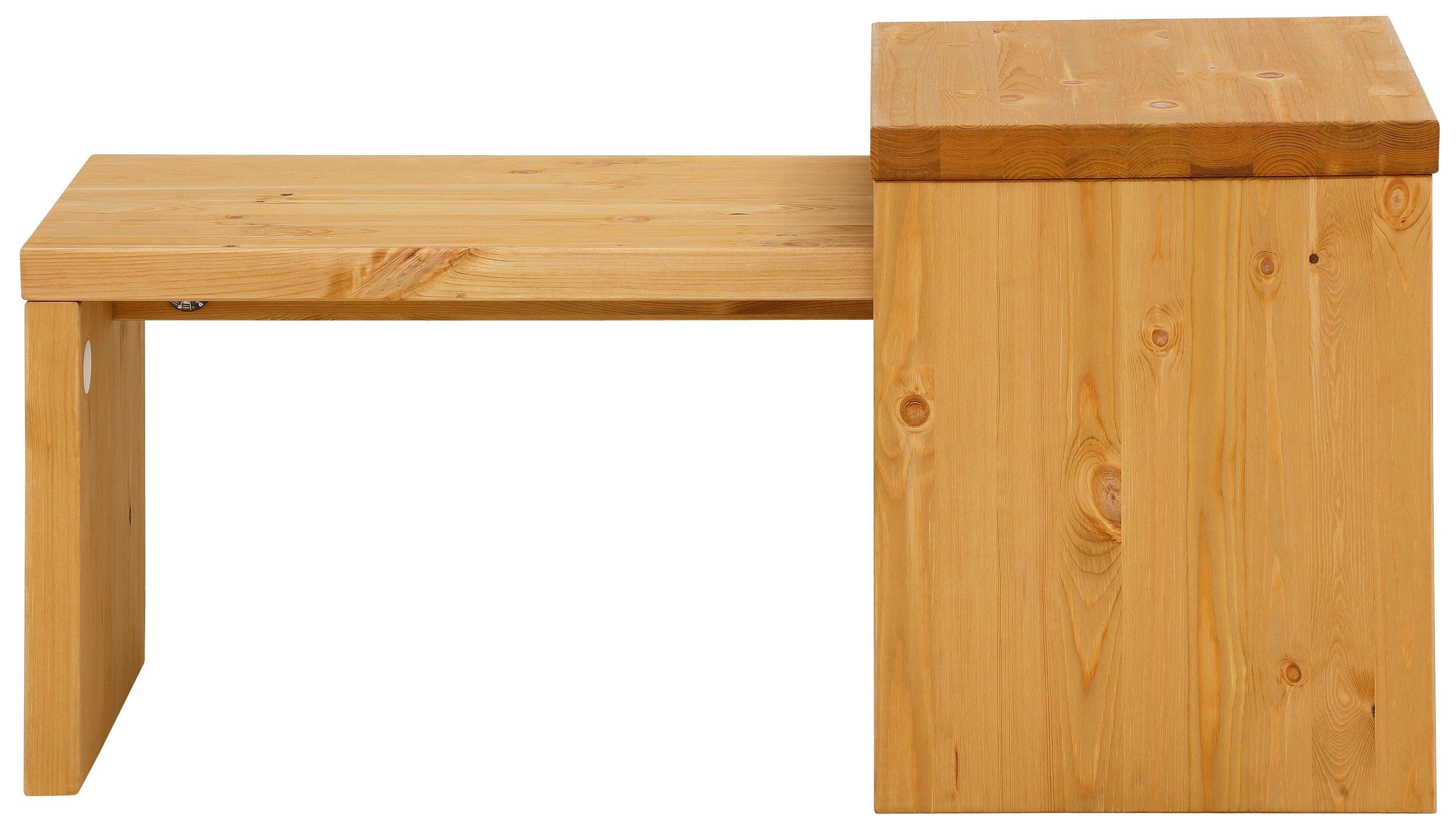 Home affaire Couchtisch Leinz, Tbeistelltisch, Tisch, Kaffeetisch (Set, 2-St., Made in EU), aus Kiefer, Tischplatten in zwei Stärken erhältlich, Breite 100 cm