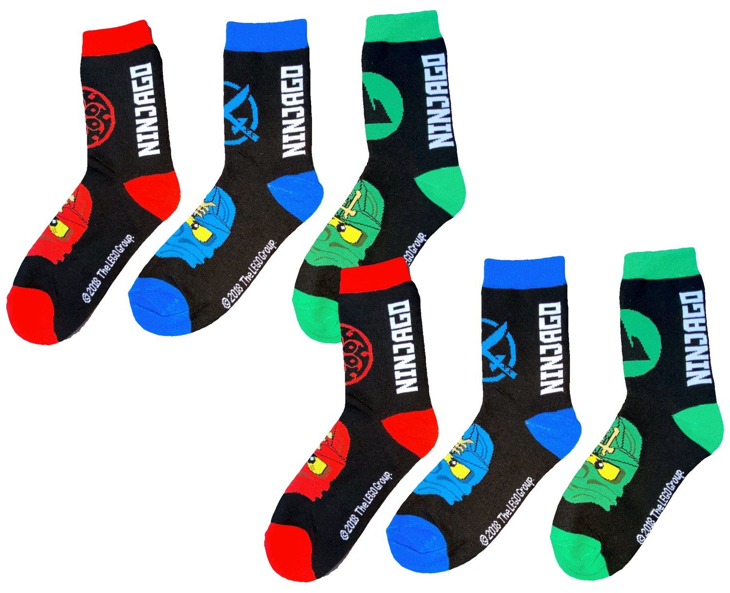 LEGO® Feinsocken LEGO® NINJAGO Socken Set 6 Paar Kindersocken