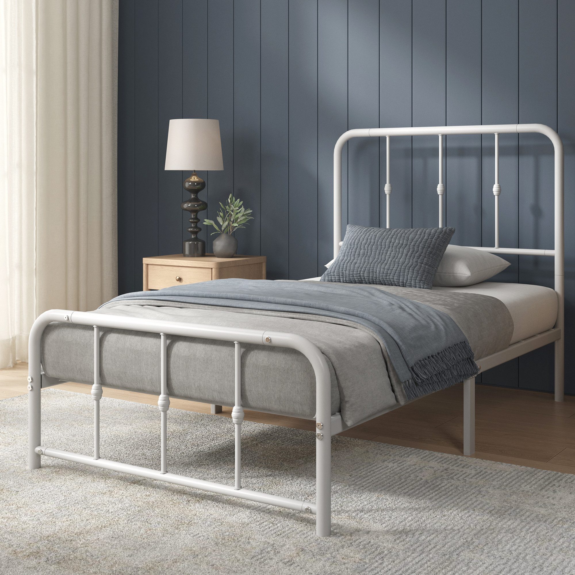 ZINUS Bettgestell Florence, Bett mit Kopf- und Fussteil, (90x200cm & 140x20 günstig online kaufen
