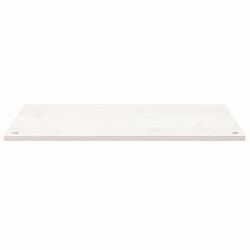 vidaXL Schreibtischplatte Schreibtischplatte Weiß 110x60x2,5 cm Massivholz Kiefer