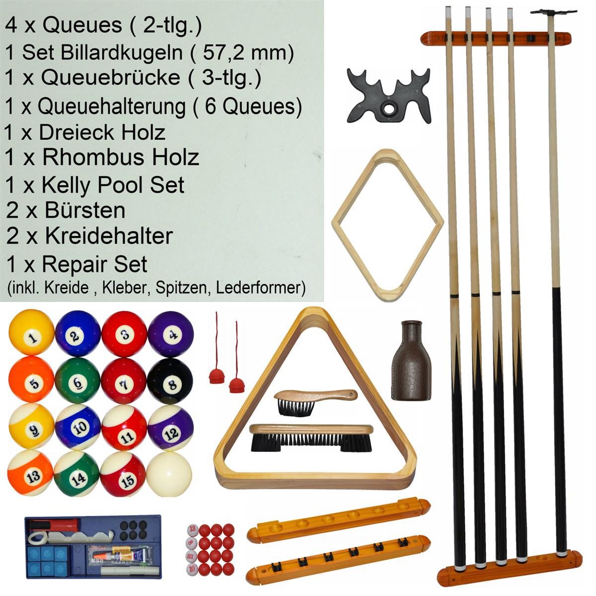 dazikemo Billardtisch Billard Zubehör Set ALL IN ONE Komplett Set – Bild 4 von 5