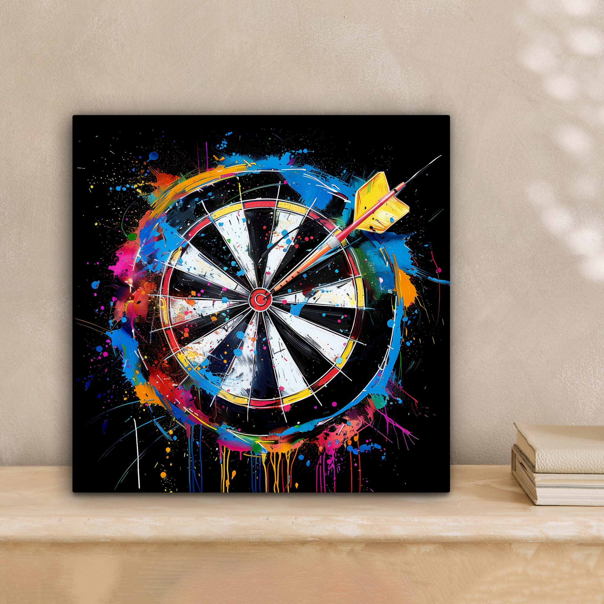 OneMillionCanvasses® Leinwandbild Graffiti - Sport - Darts - Dartscheibe, F günstig online kaufen