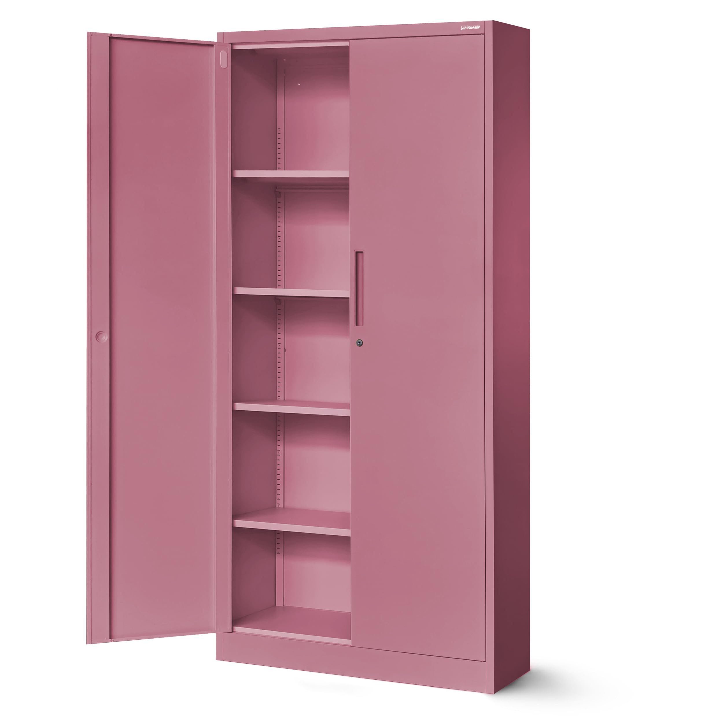 Jan Nowak Aktenschrank Metall Büroschrank abschließbar 90 cm JAN H 4 Böden Stahl (Ordnerschrank Aktenschrank Büro Kanzlei Praxis Sozialraum, Kaltwalzstahl 0,6 mm 195 x 90 x 45 cm Wandmontage 50 Ordner) Schloss 2 Schlüssel robust langlebig 17 Farben