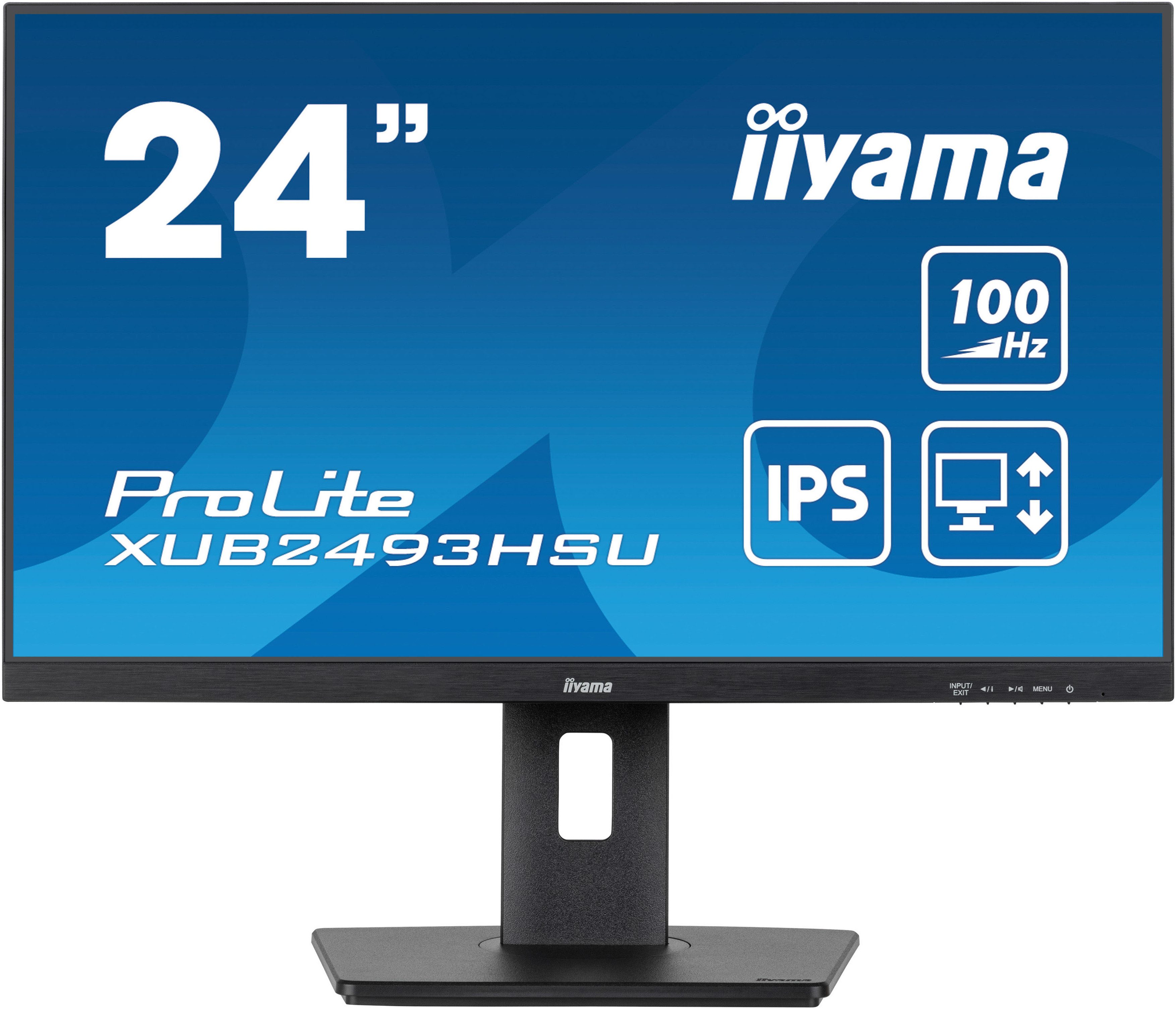 Iiyama XUB2493HSU-B7 LED-Monitor (61 cm/24 ", 1920 x 1080 px, Full HD, 1 ms Reaktionszeit, 100 Hz, IPS)
