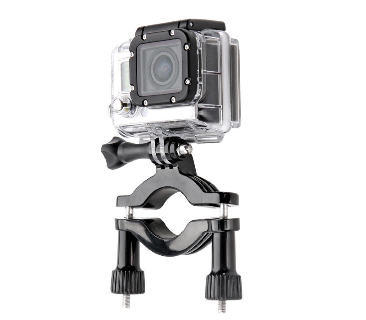 Kamera-Halterung Fahrrad-Rohrklemme Sportaufnahmen für GoPro Actioncam Zubehör