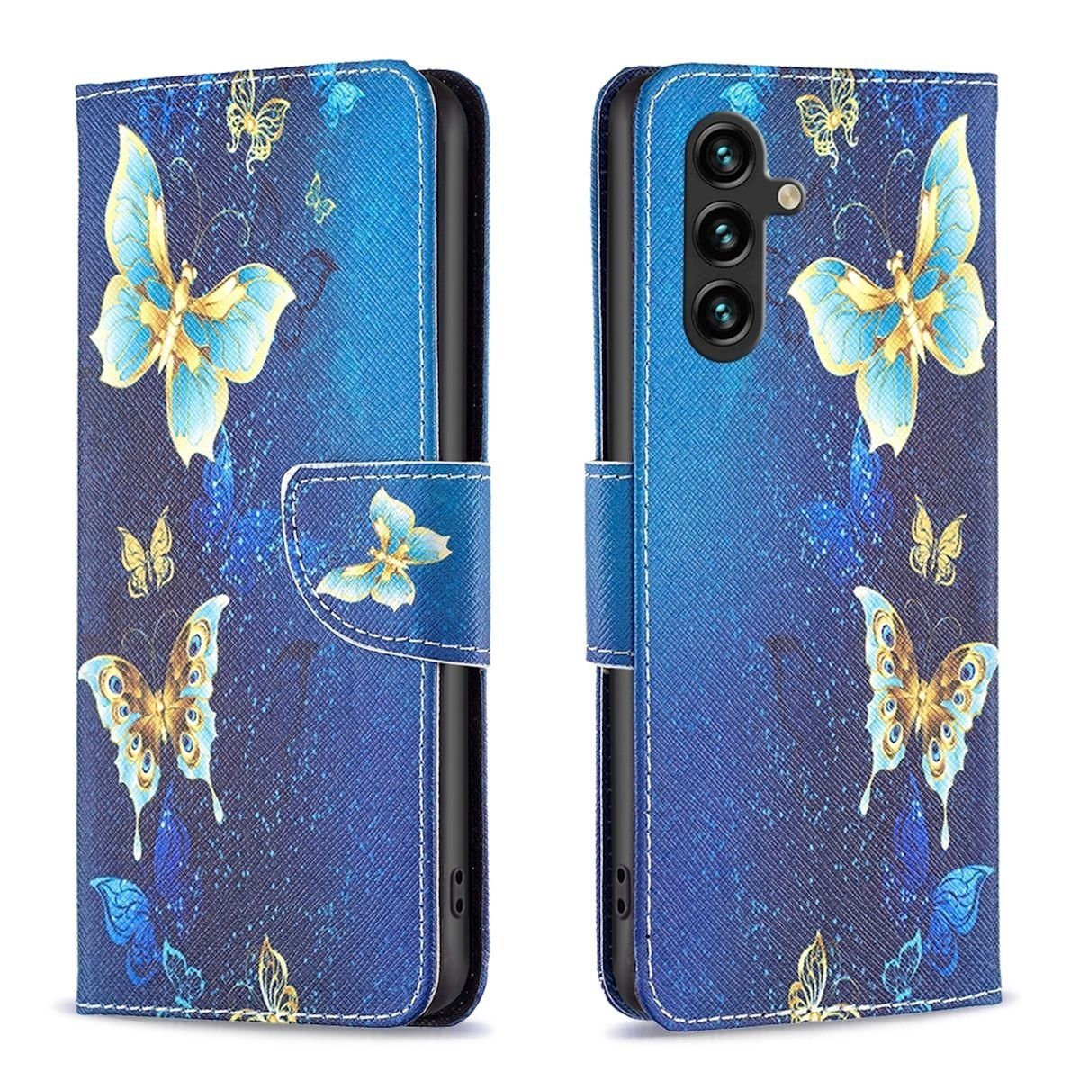 Handyhülle Für Samsung Galaxy A15 Kunstleder Handy Tasche Hülle Book Motiv 5 Case