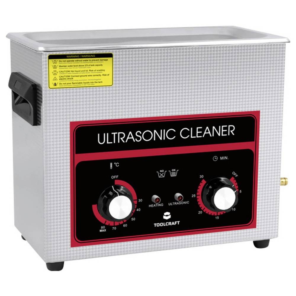 TOOLCRAFT Ultraschallreiniger USC-650 Ultraschallreiniger Schmuck, Werkstatt, Bürobedarf 180 W 6.5 l