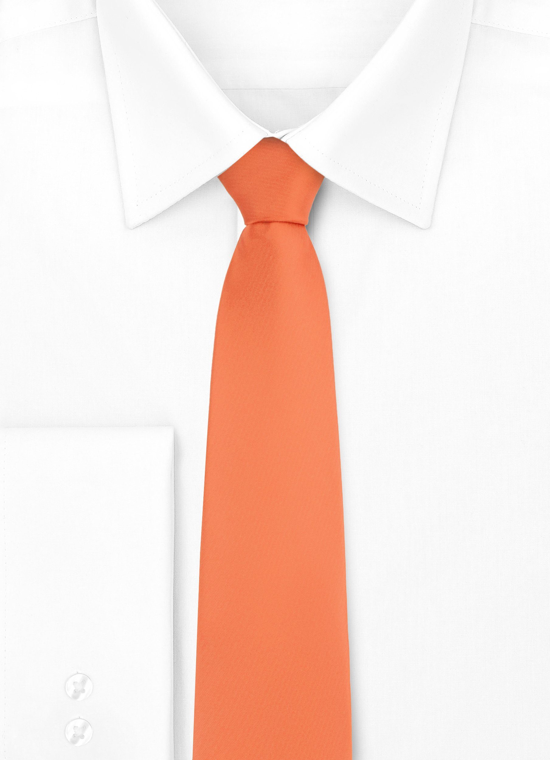 1-St) Aprikose Herren Krawatte Ladeheid (150cm KP-8 8cm) Breite (Set, x Krawatte