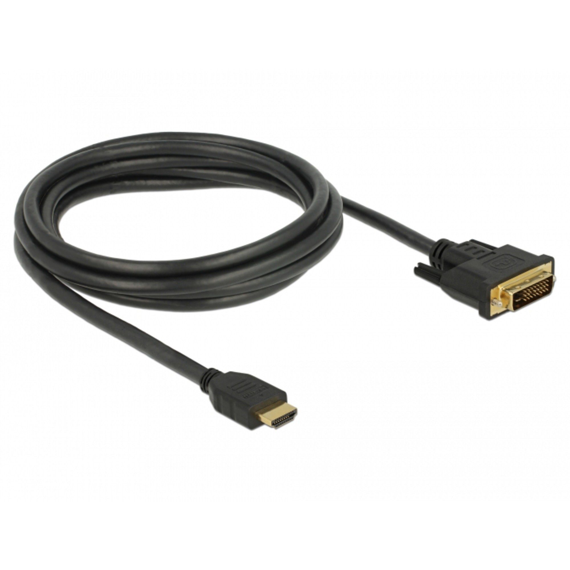 DeLOCK Adapterkabel HDMI > DVI 24+1 bidirektional, HDMI-Kabel