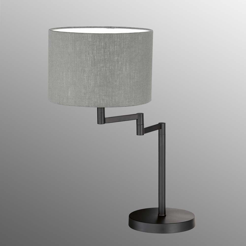 etc-shop LED Tischleuchte, Leuchtmittel nicht schwarz Schreibtischleuchte Nachttischlampe Tischlampe inklusive, grau