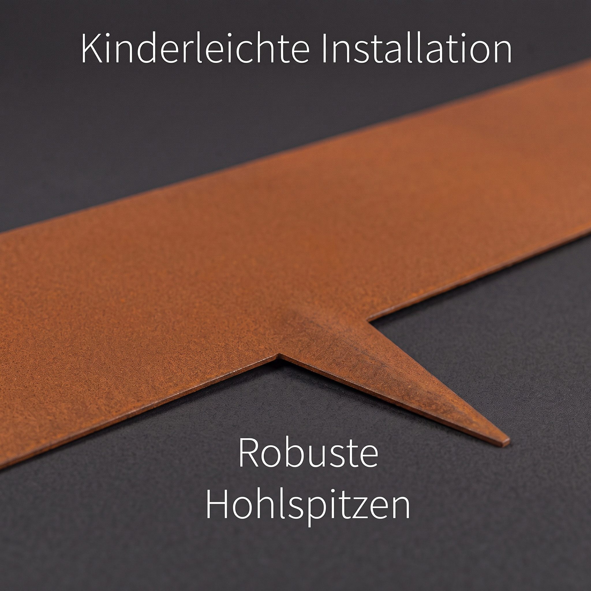 PEACOCK Garden SupportS Rasenkante Rasenkante corten 10m – robuste Beeteinfassung 24cm hoch – Bild 5 von 5