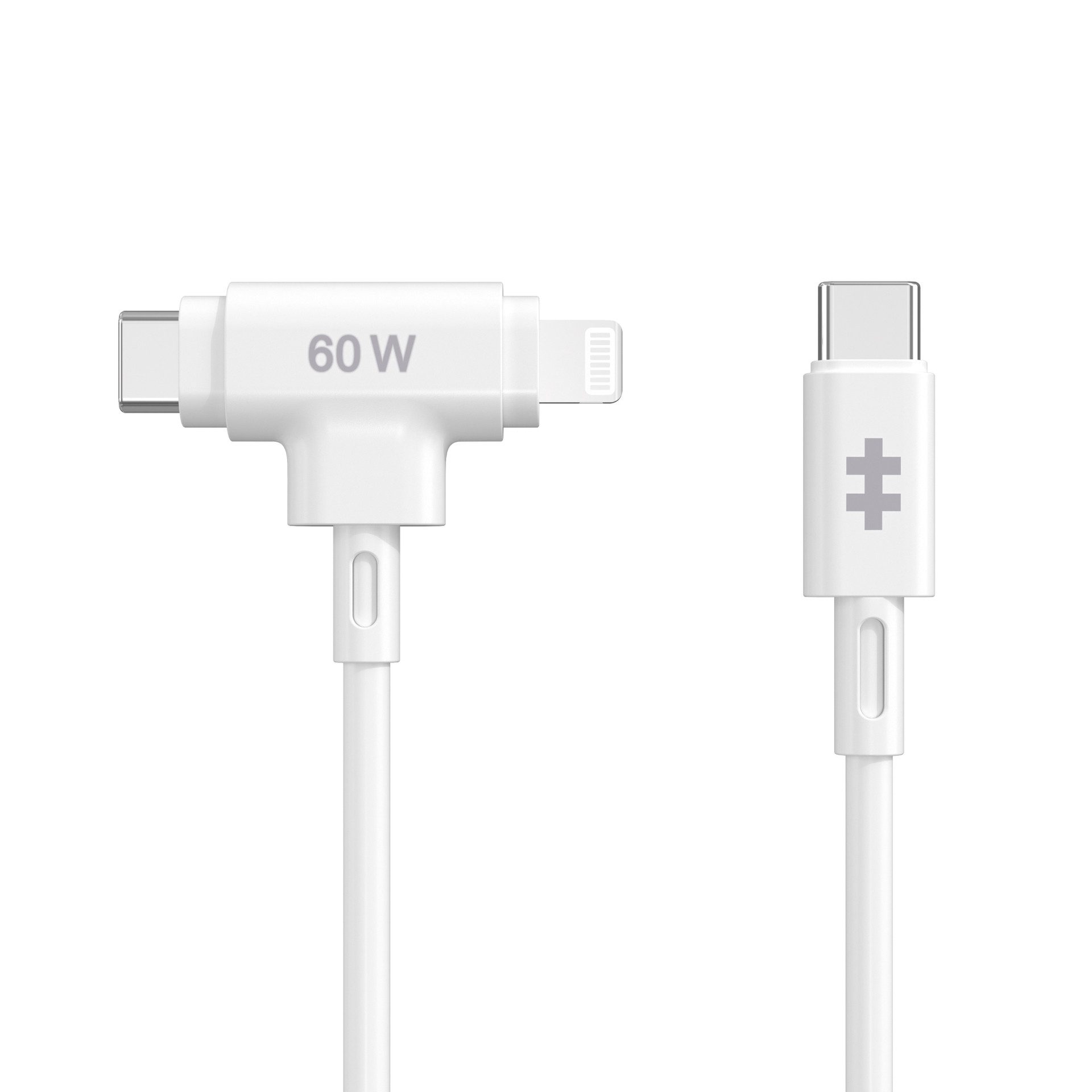 Targus HyperJuice Silicone USB-C zu USB-C Lightning Hybrid 60W USB-Kabel, Lightning, USB-C