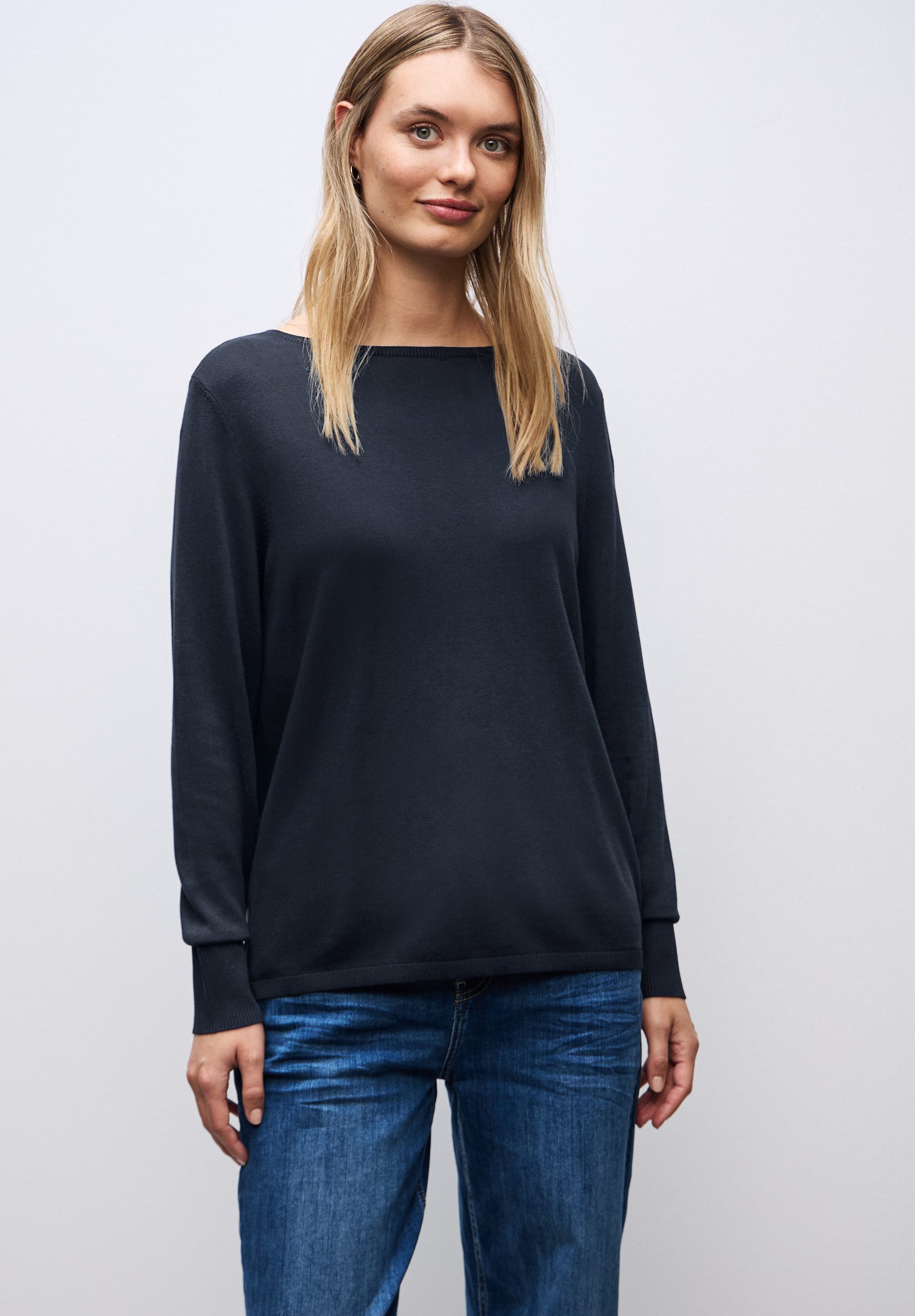 STREET ONE Вязаные свитера aus elastischem Materialmix