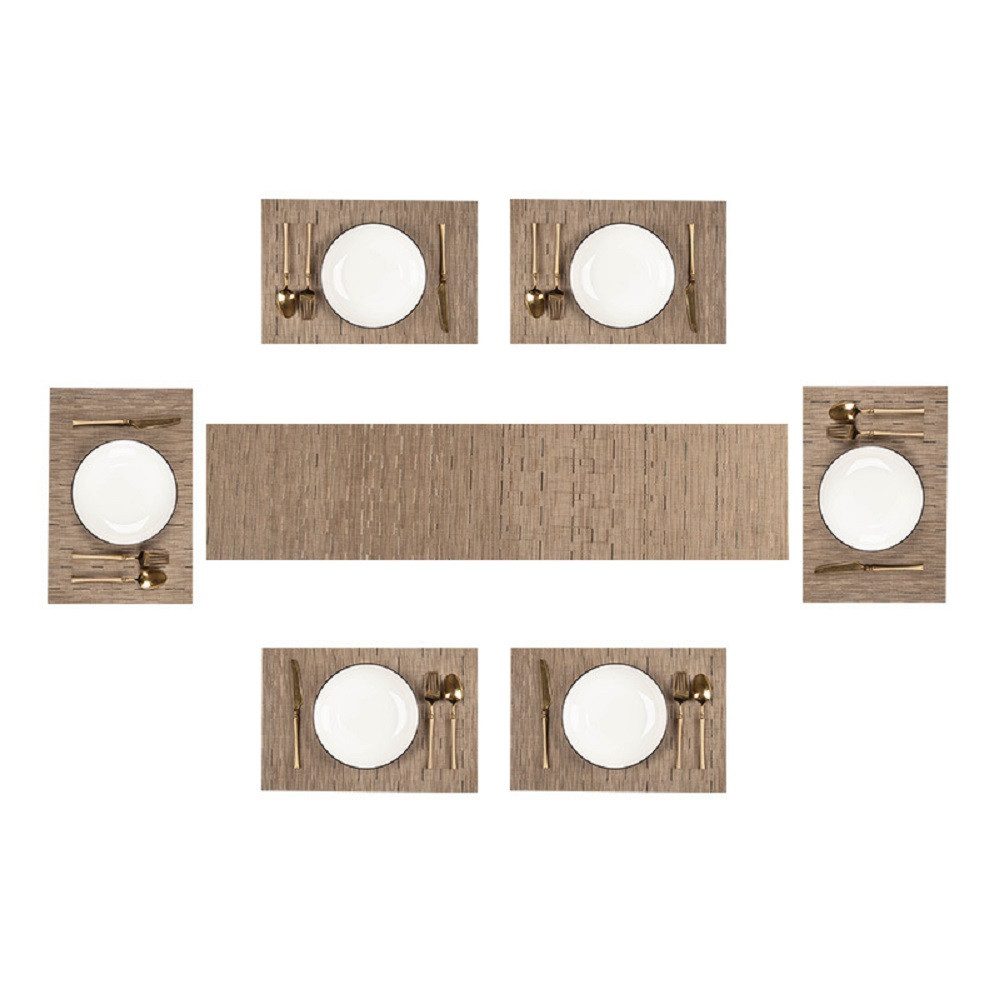 BYSURE Tischläufer (7-tlg), Esstisch-Sets (6 Platzsets günstig online kaufen