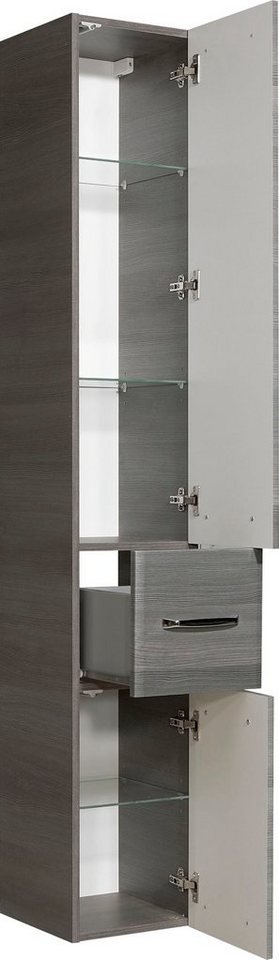 PELIPAL Hochschrank »Quickset 328« Breite 30 cm, Metallgriffe, Türdämpfer, Glaseinlegeböden-HomeTrends