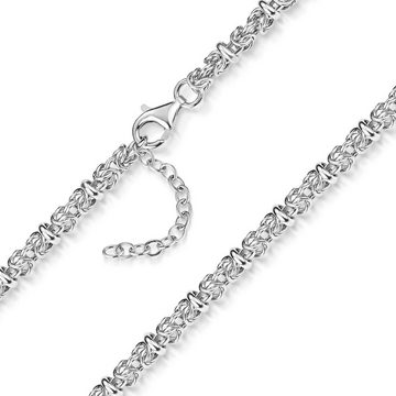 Materia Silberarmband Damen Herren Silber Königskette Ø5mm massiv SA-29, 925 Sterling Silber, rhodiniert