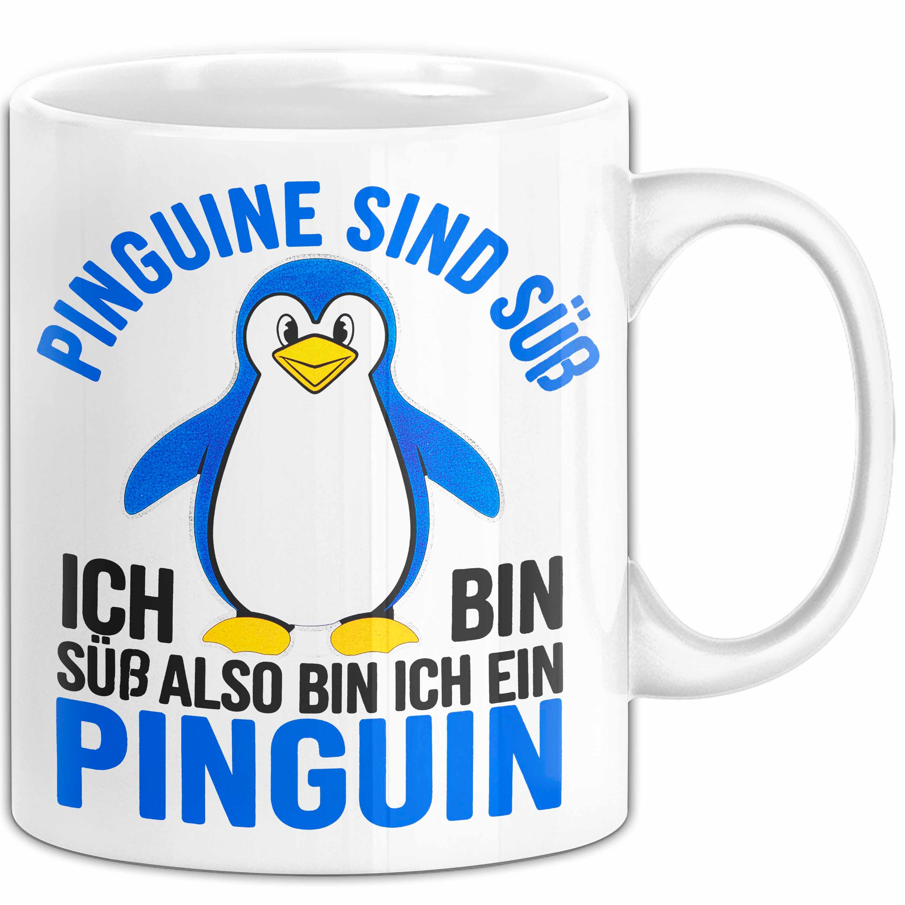 Trendation Tasse Sarkastischer Pinguin Tasse Geschenk Lustige Geschenkidee Spruch Pin
