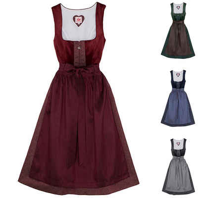 Spieth & Wensky Dirndl Buchsbaum Drindl Buchsbaum 2-teiliges Midi-Dirndl Kleid Dirndl Trachtenkleid kurz