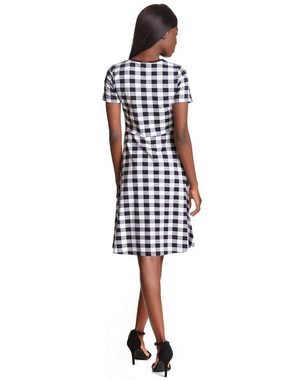 Pussy Deluxe A-Linien-Kleid Back to 1955 black Checkered