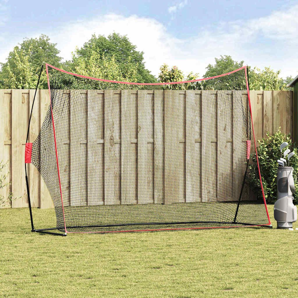 vidaXL Golf-Abschlagmatte Golf Trainingshilfe Schwarz 314 x 92 x 214 cm Polyester (1-St)