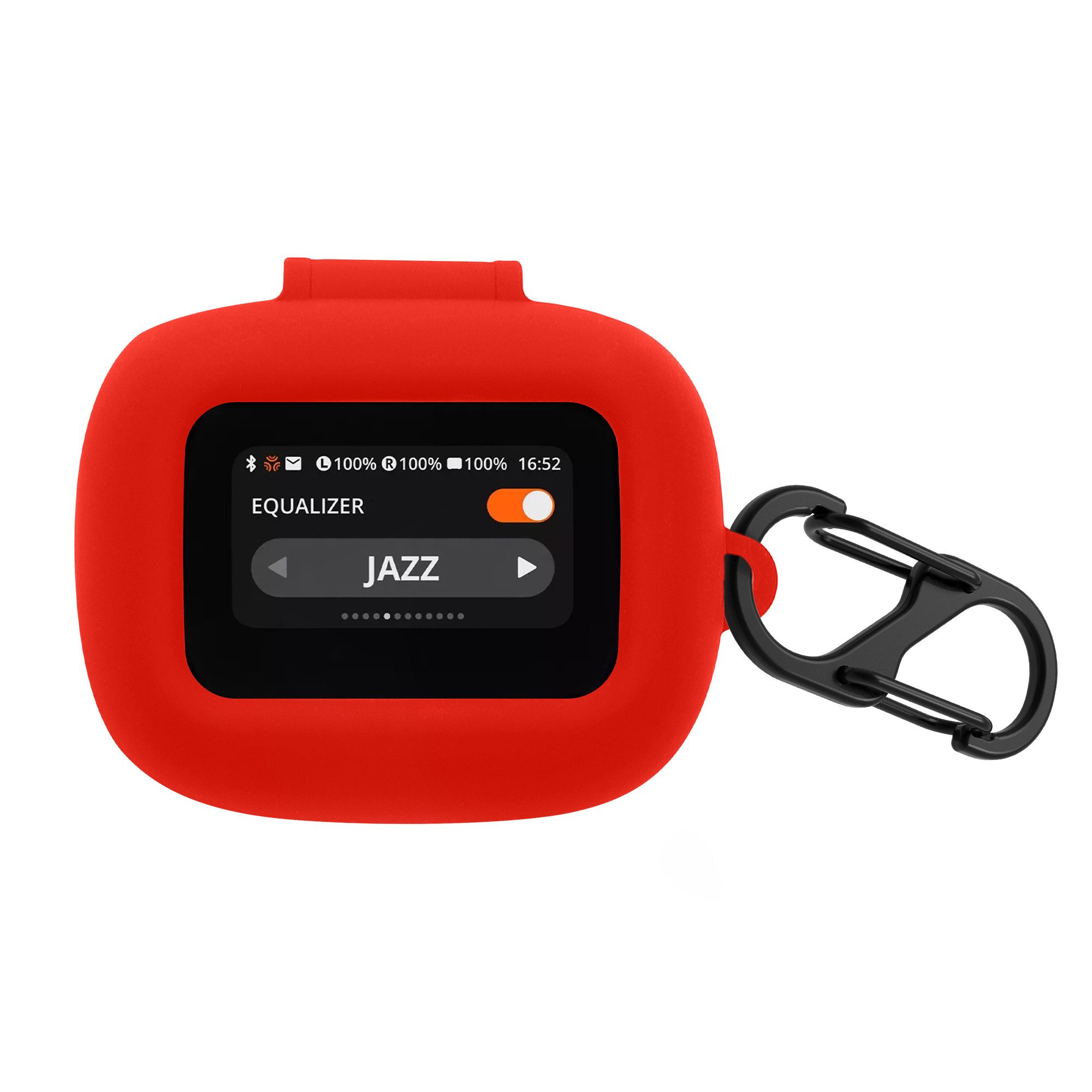kwmobile Etui Hülle für JBL Live Flex 3 / Live Buds 3 / Live Beam 3 Kopfhörer, Silikon Schutzhülle Etui Case Cover Schoner in Rot