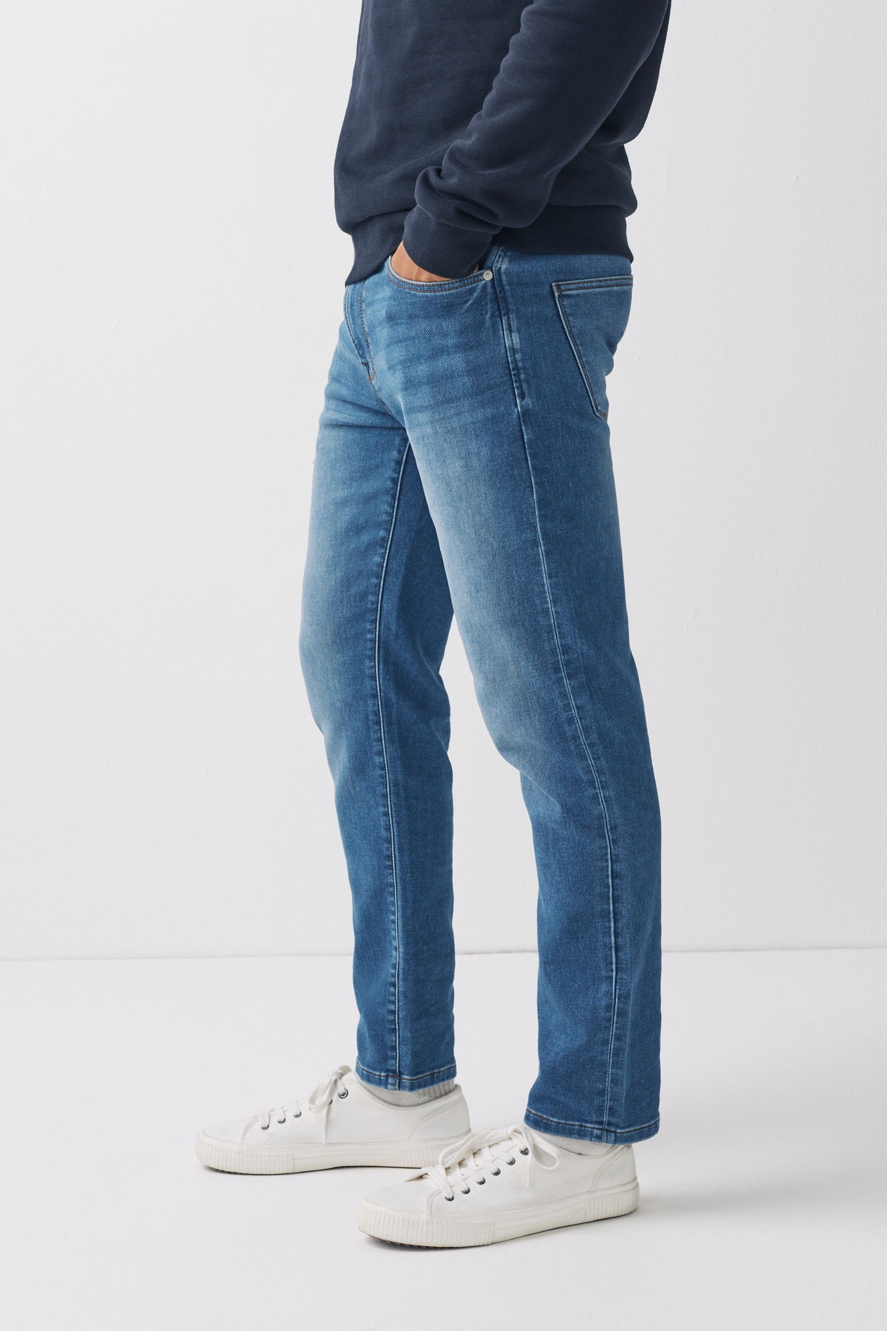 Bright Slim Next Slim-fit-Jeans - Stretch Motion Jeans (1-tlg) Blue Flex