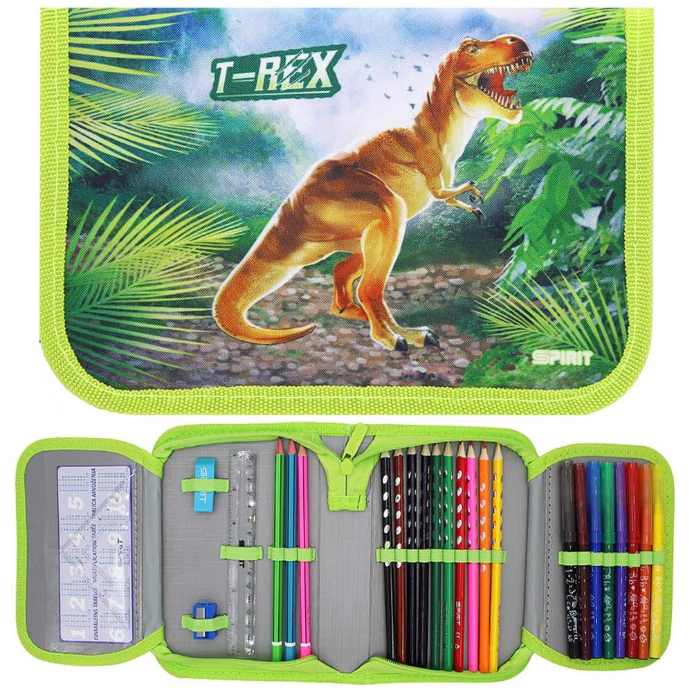 Spirit Federmäppchen 28-teilig 2025 Jungen T-Rex