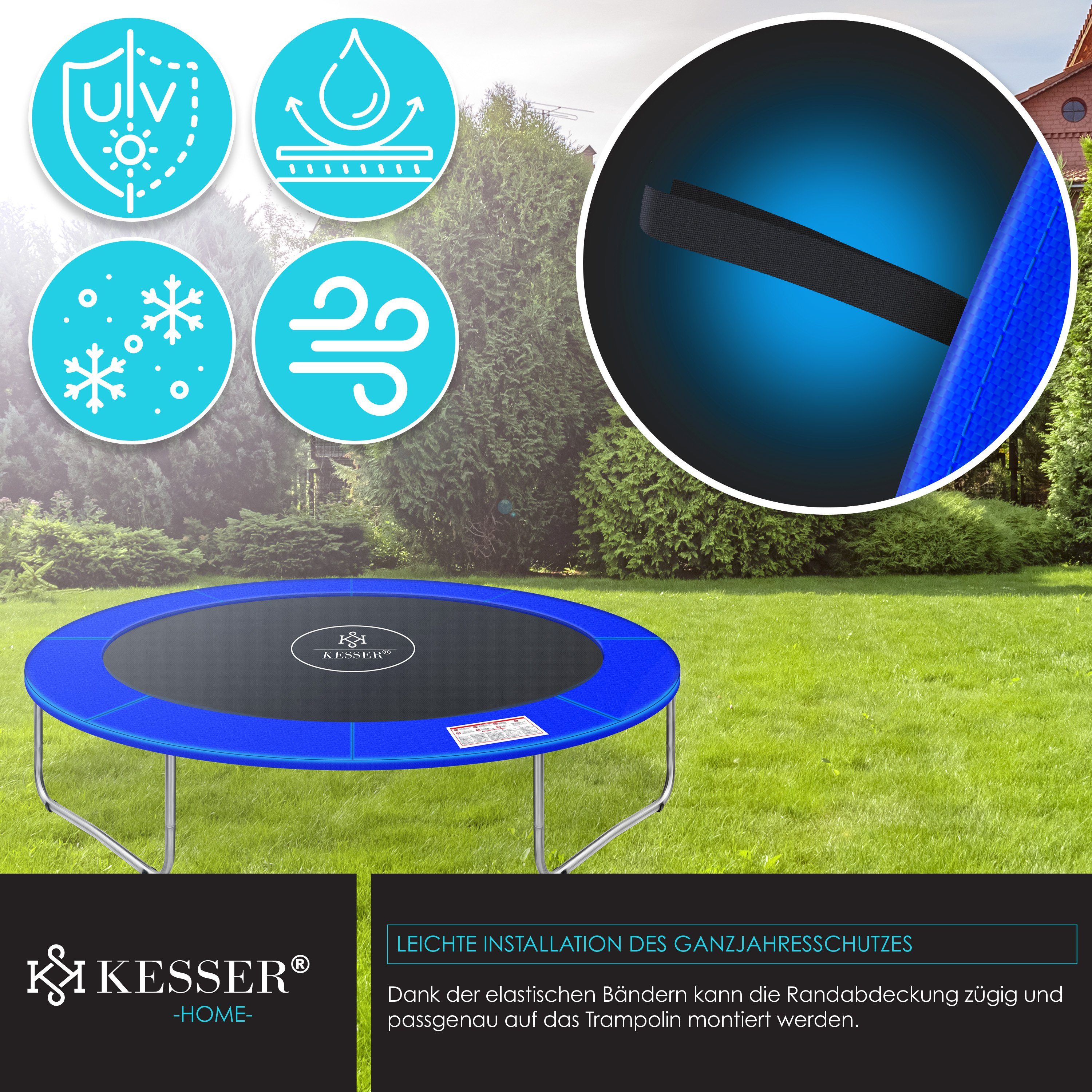 KESSER Gartentrampolin, Trampolin Randabdeckung 244 305 366 426 cm 30cm