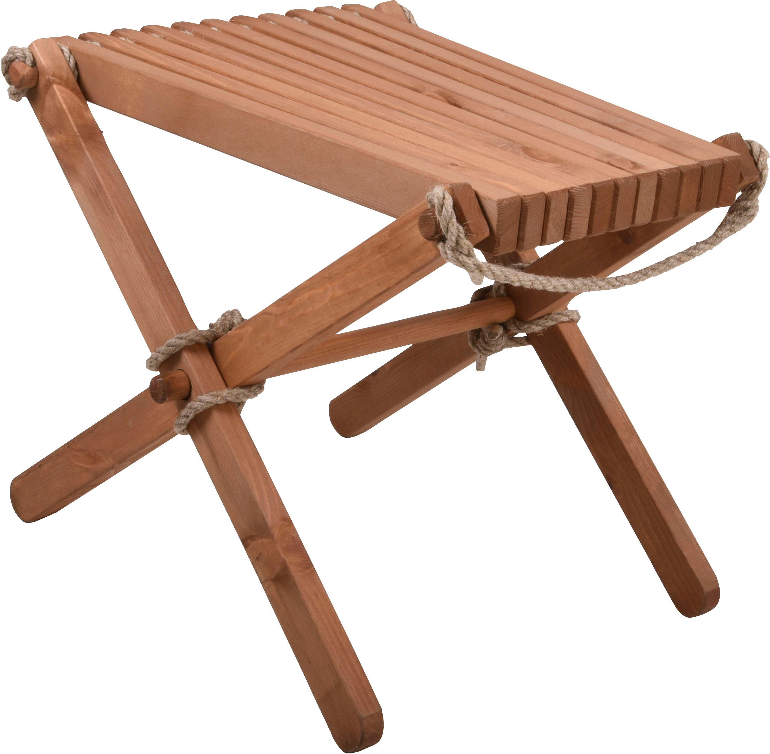 Garden Pleasure Hocker FALUN, zusammenklappbar, Kieferholz B/H: 54 cm/46cm