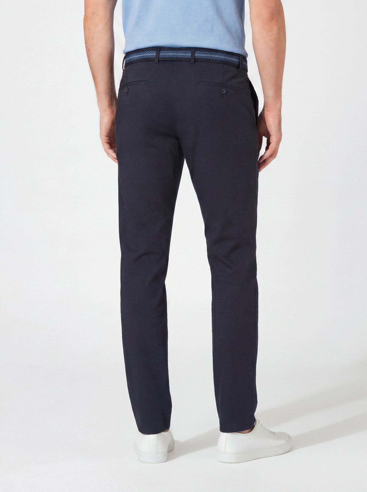 Hiltl Chinos Tilo Business Chino Hose Herren Slim Fit Baumwolle Stretch, marineblau Chino aus Baumwolle mit Stretch, elegante Smart Casual Hose Herren