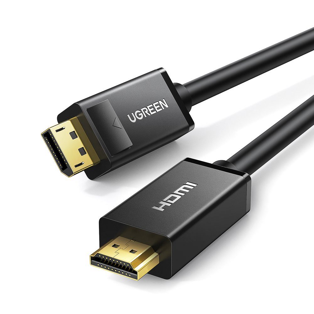 UGREEN HDMI-Kabel Displayport-Kabel HDMI-Kabel, DisplayPort, HDMI Typ A, (3.0 cm), 4K 30 Hz, HDR & 3D, vergoldete Stecker
