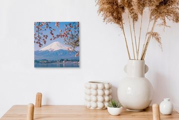 OneMillionCanvasses® Leinwandbild Blick auf den Berg Fuji im asiatischen Japan, (1 St), Leinwand Bilder für Wohnzimmer Schlafzimmer