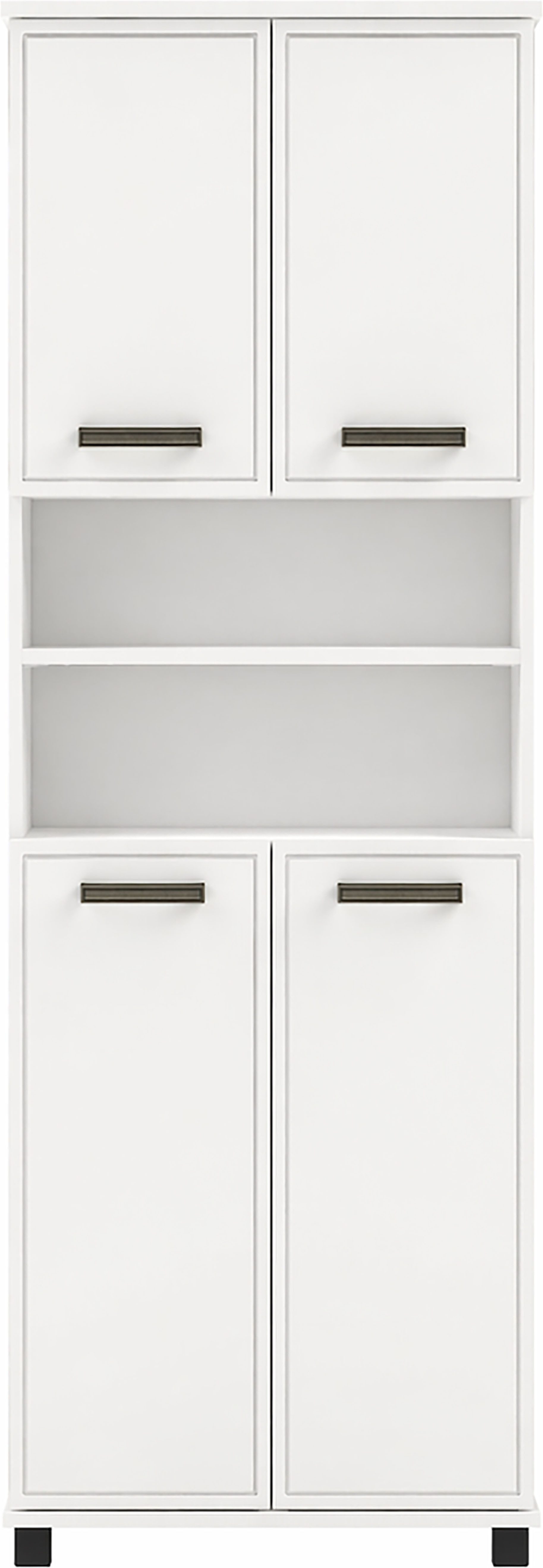 Schildmeyer Midischrank ADANA Badezimmerschrank, Höhe 180,9 cm, 4 Türen, MADE IN GERMANY (1-St) tiefgezogene MDF-Fronten - umlaufende Rahmenprägung, MADE IN GERMANY
