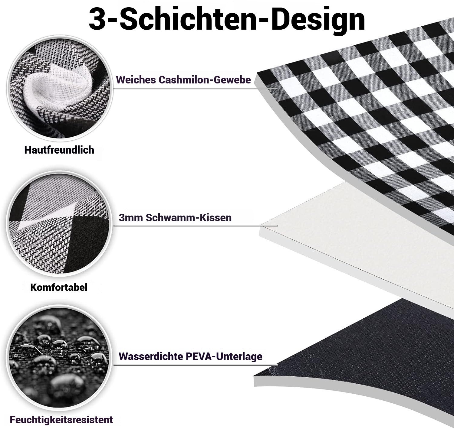 Picknickdecke 200 x 150CM Stranddecke Campingdecke,Tragbare Waschbar Strandunterlage, BlingBin, Picknick-Matte mit Tragegriff für Strand,BBQ,Picknick, Wandern,Reisen